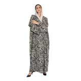 Lamar Women Black and Beige Abaya Free Size