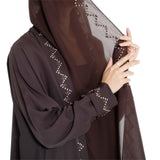 Lamar Women Brown Abaya Free Size