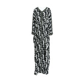 Laylati Women's Black & White Kaftan, Free Size