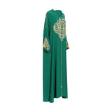 Laylati Women's Green Jalabiya, Free Size