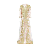 Laylati Women's Light Pink Kaftan, Free Size