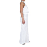 Ml By Monique Lhuillier Halter Neck  Jumpsuit White