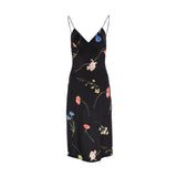 Leo Lin The Fields Print Black Long Dress For Women AW22