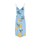 Leo Lin Women's Marguerite Bleu Print Long Dress For Women