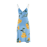 Leo Lin Women's Marguerite Bleu Print Long Dress For Women