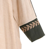 Lamar Women's  Beige and Green Abaya  One Size
