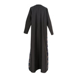 Lamar Women's Black Floral Abaya One Size