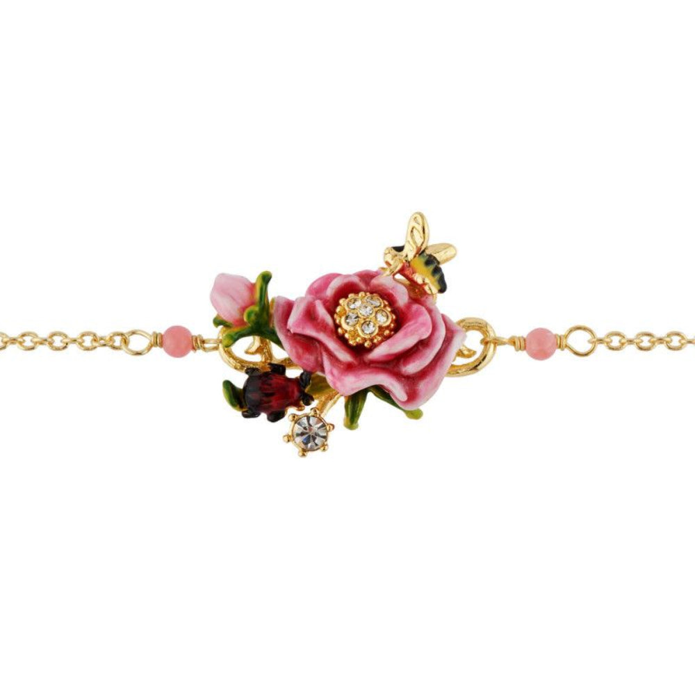 Les Nereides Pink Flower Bracelet