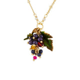 Les Nereides Grapes And Small Leaf Necklace