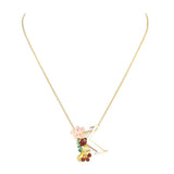 Les Nereides Collier Alphabet Fleuri Letter Necklace K