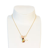 Les Nereides Collier Alphabet Fleuri Letter Necklace K