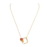 Les Nereides Collier Alphabet Fleuri Letter Necklace U