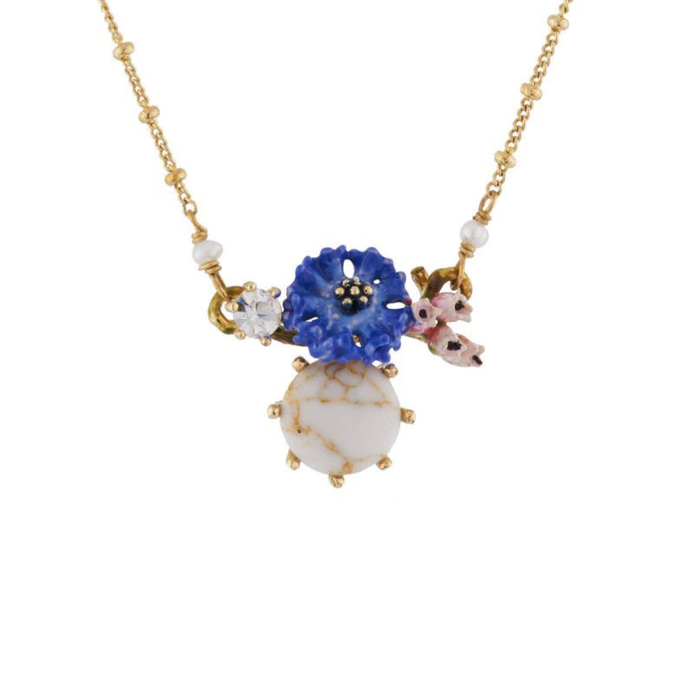 Les Nereides Cornflower And Stone Necklace | Accessories | Fashion Jewellery | Necklace | Our Exclusives | Women | Women Necklaces | Womens Les Nereides Cornflower And Stone Necklace | Accessories | Fashion Jewellery | Necklace | Our Exclusives | Women | Women Necklaces | Womens