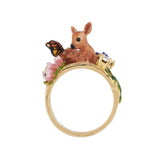 Les Nereides Ring With Fawn Lying In The Meadow