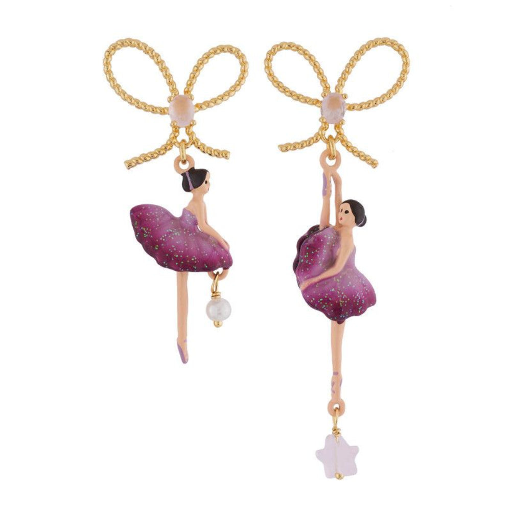 Les Nereides Asymmetrical Earrings Plum Ballerina | Accessories | Earrings | Fashion Jewellery | Our Exclusives | Women | Women Earrings | Womens Les Nereides Asymmetrical Earrings Plum Ballerina | Accessories | Earrings | Fashion Jewellery | Our Exclusives | Women | Women Earrings | Womens