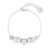 Les Nereides 5 Silver Crystal Stones Bracelet