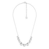 Les Nereides 9 Silver Crystal Stones Necklace