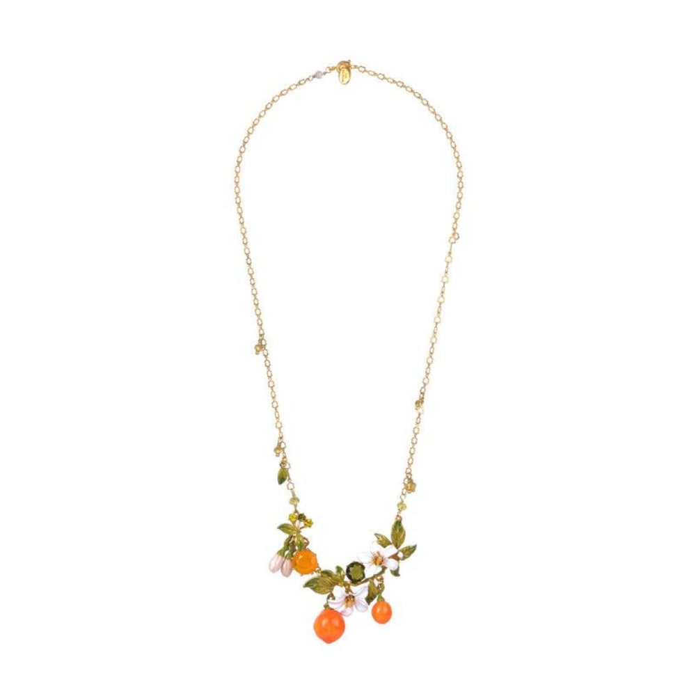 Les Nereides Orange Blossoms And Oranges Collar Necklace