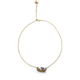 Les Nereides Necklace Chickadee On A Flowering Branch