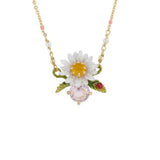 Les Nereides,Daisy On Faceted Crystal Necklace,One Size