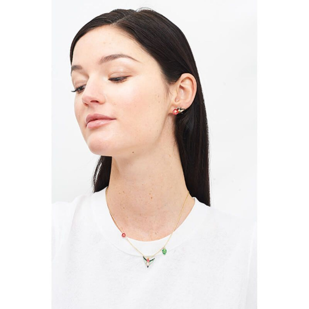 Les Nereides Hummimngbird And Exotic Flower Stud Earrings | Accessories | Earrings | Fashion Jewellery | Our Exclusives | Women | Women Earrings | Womens Les Nereides Hummimngbird And Exotic Flower Stud Earrings | Accessories | Earrings | Fashion Jewellery | Our Exclusives | Women | Women Earrings | Womens