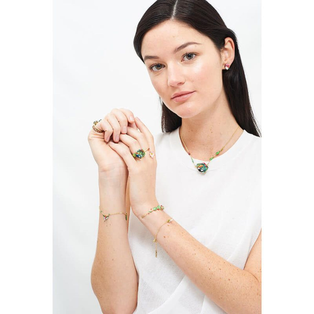 Les Nereides Tropical Leaves Hummingbird And Carved Cristal Charm Bracelet | Accessories | Bracelet | Braceletes | Fashion Jewellery | Ladies bracelet | Our Exclusives | Women | Womens Les Nereides Tropical Leaves Hummingbird And Carved Cristal Charm Bracelet | Accessories | Bracelet | Braceletes | Fashion Jewellery | Ladies bracelet | Our Exclusives | Women | Womens