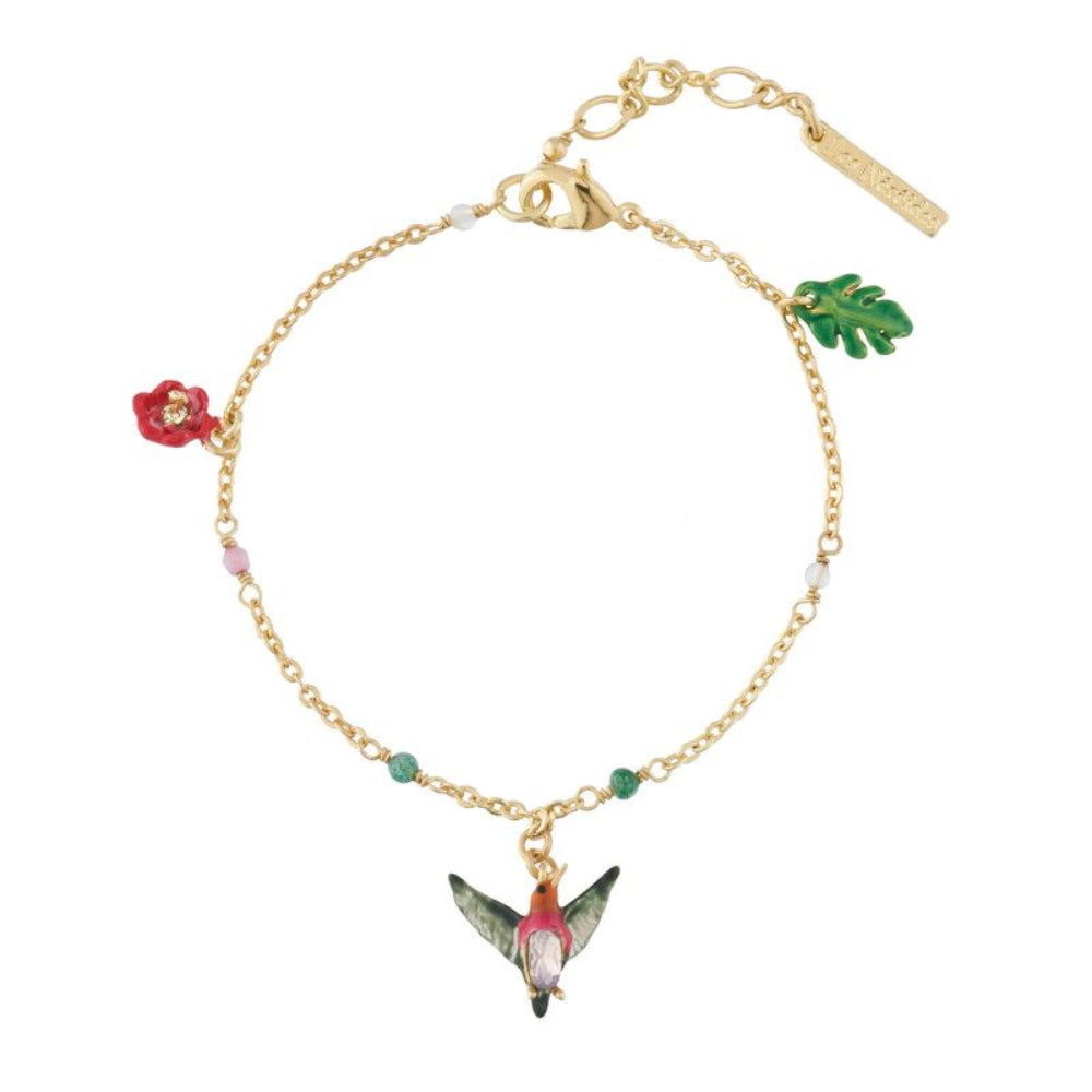 Les Nereides Tropical Leaves Hummingbird And Carved Cristal Charm Bracelet | Accessories | Bracelet | Braceletes | Fashion Jewellery | Ladies bracelet | Our Exclusives | Women | Womens Les Nereides Tropical Leaves Hummingbird And Carved Cristal Charm Bracelet | Accessories | Bracelet | Braceletes | Fashion Jewellery | Ladies bracelet | Our Exclusives | Women | Womens