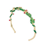 Les Nereides Tropical Leaves And Crystal Cuff Bracelet