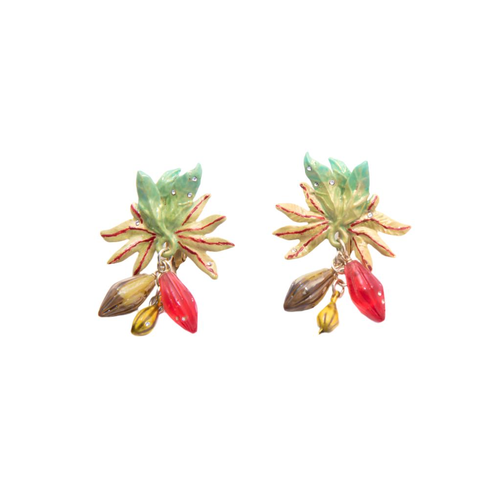 Les Nereides Cocoa Beans Dangling Clip-On Earrings | Accessories | Earrings | Fashion Jewellery | Our Exclusives | Women | Women Earrings | Womens Les Nereides Cocoa Beans Dangling Clip-On Earrings | Accessories | Earrings | Fashion Jewellery | Our Exclusives | Women | Women Earrings | Womens