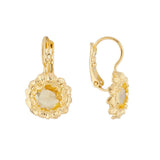 Les Nereides,Sunflower Dormeuses Earrings,One Size