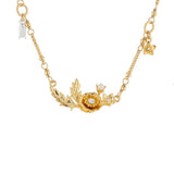 Les Nereides,Buttercup And Ears Of Wheat Necklace,One Size
