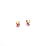 Les Nereides Feline Paws And Passion Flower On Cut Crystal Clip-On Earrings