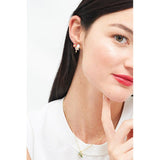 Les Nereides Poppy White Flower Coco Plum And Mother-Of-Pearl Clip-On Earrings