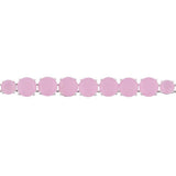Les Nereides,Pink Stones Row Luxurious La Diamantine Thin Bracelet,One Size
