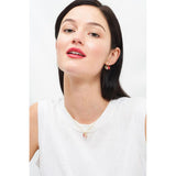 Les Nereides,Poppy, White Flower And Coco-Plum On Mother-Of-Pearls Long Neckalce,One Size