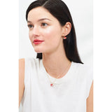 Les Nereides Poppy And Heart On Carved Crystal Long Necklace