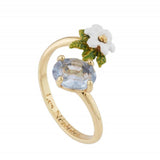 Les Nereides,Cosmos And Carved Crystal Adjustable Ring,One Size