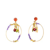 Les Nereides Jardins De Provence Olive Lavender Earrings