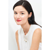 Les Nereides,Stud Earrings With Ring And Blue Stone,One Size