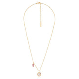 Les Nereides,Quartz And Asymetrical Rhinestones Thin Necklace,One Size