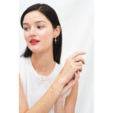 Les Nereides,White Mini Ballerina Pendant Necklace With Rhinestone,One Size