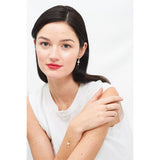 Les Nereides,White Mini Ballerina Adjustable Ring With Rhinestone And Pearl,One Size