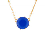 Les Nereides,Royal Blue Round Stone La Diamantine Pendant Necklace,One Size