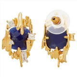 Les Nereides Tresor Mineral Earrings Blue, One Size