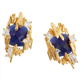 Les Nereides Tresor Mineral Earrings Blue, One Size