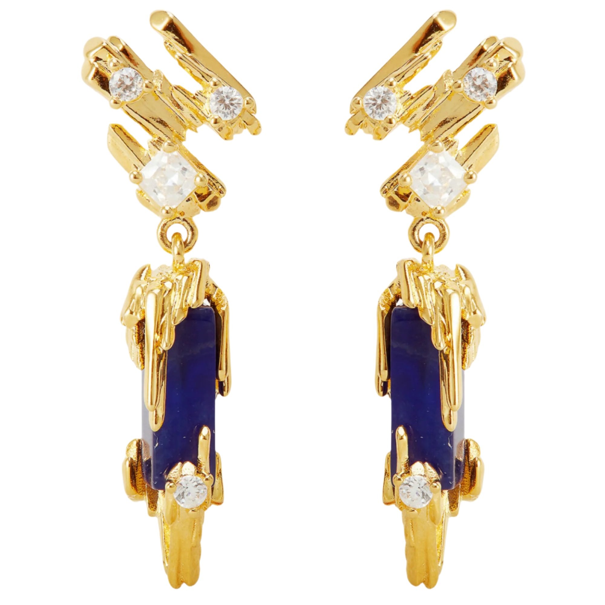 Les Nereides Gold Rock And Sodalite Post Earrings | Accessories | Earring | Earrings | Fashion Accessories & Jewrllery | Fashion Jewellery | Women | Women Earrings | Womens Les Nereides Gold Rock And Sodalite Post Earrings | Accessories | Earring | Earrings | Fashion Accessories & Jewrllery | Fashion Jewellery | Women | Women Earrings | Womens