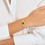 Les Nereides Sodalite And Gold Rock Fine Bracelet ,One Size
