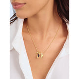 Les Nereides Sodalite And Gold Rock Pendant Necklace