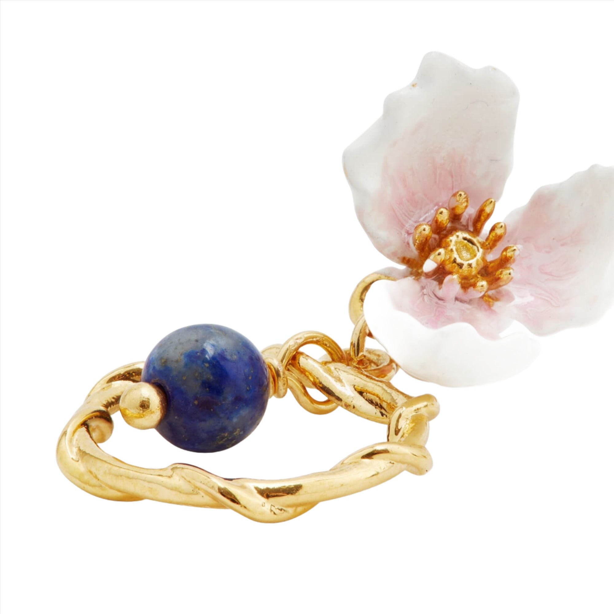 Les Nereides White Flower And Lapis Lazuli Hoop Earrings | Accessories | Earrings | Fashion Accessories & Jewellery | Fashion Accessories & Jewrllery | Fashion Jewellery | Women | Women Earrings | Womens Les Nereides White Flower And Lapis Lazuli Hoop Earrings | Accessories | Earrings | Fashion Accessories & Jewellery | Fashion Accessories & Jewrllery | Fashion Jewellery | Women | Women Earrings | Womens