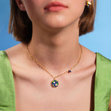 LES NEREIDES Giverny Pond And Lapis Lazuli Pendant Necklace
